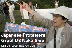 Japanese Protesters Greet US Nuke Ship