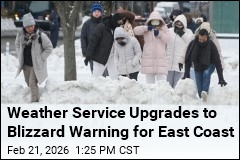 Blizzard Warning Covers NYC, Coastal East Coast