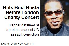 Brits Bust Busta Before London Charity Concert