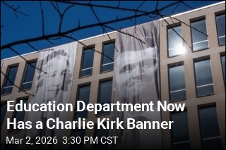 Education Department Now Has a Charlie Kirk Banner