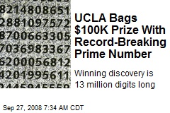 UCLA Bags $100K Prize With Record-Breaking Prime Number