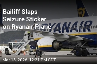 Bailiff Slaps Seizure Sticker on Ryanair Plane
