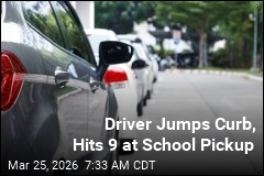 Driver Jumps Curb, Hits 9 at School Pickup