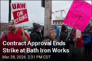 Contract Approval Ends Strike at Bath Iron Works