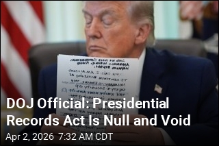 DOJ Says Trump Doesn't Have to Turn Over Records: Report