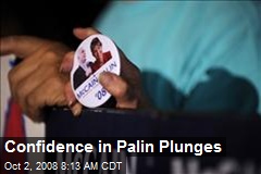 Confidence in Palin Plunges