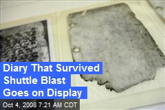 Diary That Survived Shuttle Blast Goes on Display