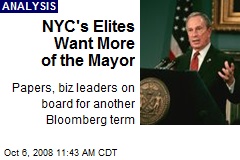 NYC's Elites Want More of the Mayor
