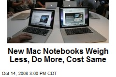 New Mac Notebooks Weigh Less, Do More, Cost Same