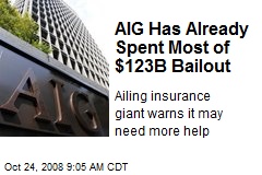 AIG Has Already Spent Most of $123B Bailout