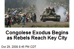 Congolese Exodus Begins as Rebels Reach Key City