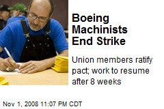 Boeing Machinists End Strike