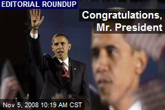 Congratulations, Mr. President