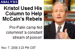 Kristol Used His Column to Help McCain's Rebels
