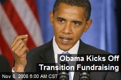 Obama Kicks Off Transition Fundraising