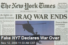 Fake NYT Declares War Over