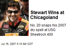 Stewart Wins at Chicagoland