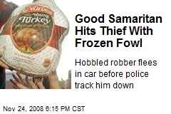Good Samaritan Hits Thief With Frozen Fowl