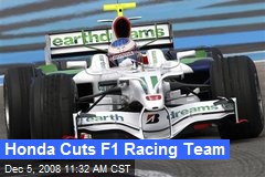 Honda Cuts F1 Racing Team