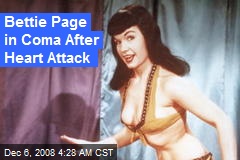 Bettie Page in Coma After Heart Attack