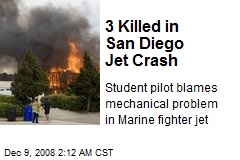 3 Killed in San Diego Jet Crash