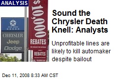 Sound the Chrysler Death Knell: Analysts