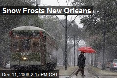 Snow Frosts New Orleans