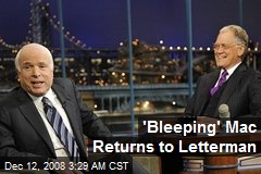 'Bleeping' Mac Returns to Letterman