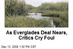 As Everglades Deal Nears, Critics Cry Foul