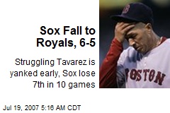 Sox Fall to Royals, 6-5