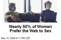 Nearly 50% of Women Prefer the Web to Sex