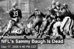 NFL's Sammy Baugh Is Dead