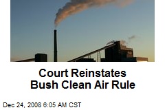 Court Reinstates Bush Clean Air Rule