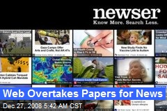 Web Overtakes Papers for News