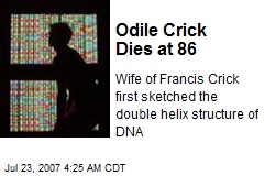 Odile Crick Dies at 86