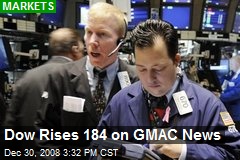 Dow Rises 184 on GMAC News
