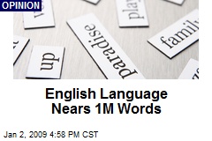 English Language Nears 1M Words