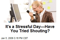 It's a Stressful Day&mdash;Have You Tried Shouting?