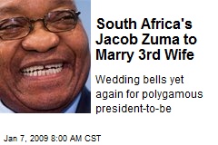 South Africa's Jacob Zuma to Marry 3rd Wife