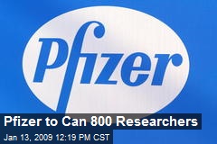 Pfizer to Can 800 Researchers