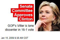 Senate Committee Approves Clinton