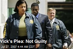 Vick's Plea: Not Guilty