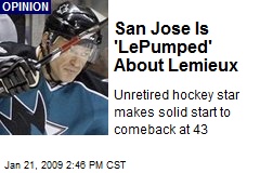 San Jose Is 'LePumped' About Lemieux