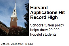 Harvard Applications Hit Record High