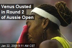 Venus Ousted in Round 2 of Aussie Open