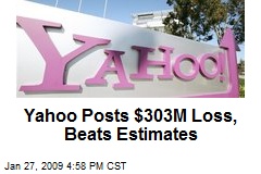 Yahoo Posts $303M Loss, Beats Estimates
