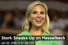 Stork Sneaks Up on Hasselbeck