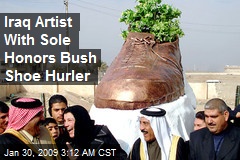 Iraq Artist With Sole Honors Bush Shoe Hurler
