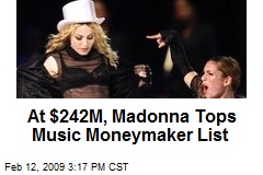 At $242M, Madonna Tops Music Moneymaker List
