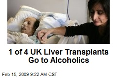 1 of 4 UK Liver Transplants Go to Alcoholics